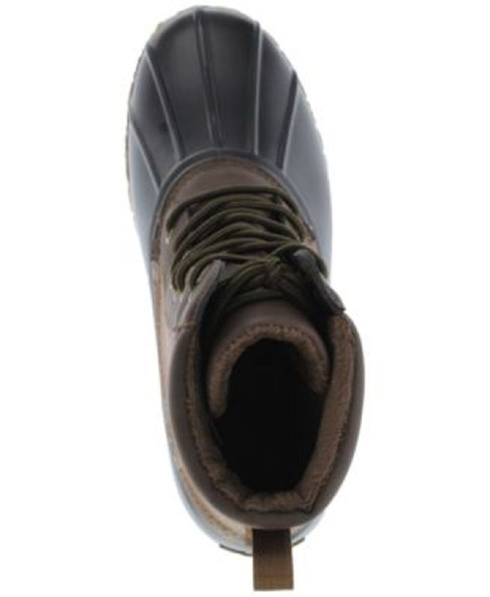 Botas de pato camufladas vintage masculinas à prova de intempéries, sapatos marrons, tamanho 11 M