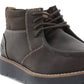 Botas Chukka de couro sintético vintage à prova de intempéries para homens, pretas, tamanho 9 M