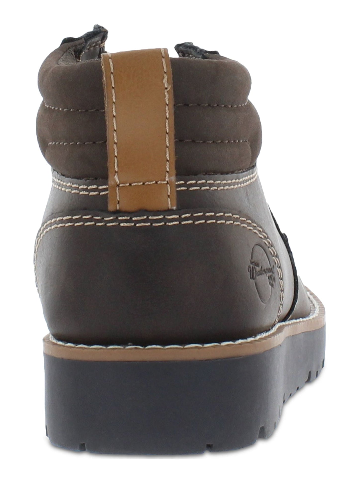 Botas Chukka de couro sintético vintage à prova de intempéries para homens, sapatos marrons, tamanho 8