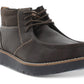 Botas Chukka de couro sintético vintage à prova de intempéries para homens, sapatos marrons, tamanho 9M