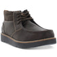 Botas Chukka de couro sintético vintage à prova de intempéries para homens, sapatos marrons, tamanho 9M