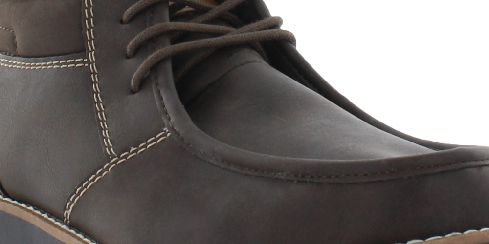 Botas Chukka de couro sintético vintage à prova de intempéries para homens, sapatos marrons, tamanho 13M