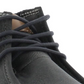Botas Chukka de couro sintético vintage à prova de intempéries para homens, sapatos pretos, tamanho 9M