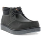 Botas Chukka de couro sintético vintage à prova de intempéries para homens, sapatos pretos, tamanho 10M