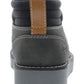 Botas Chukka de couro sintético vintage à prova de intempéries para homens, sapatos pretos, tamanho 10M