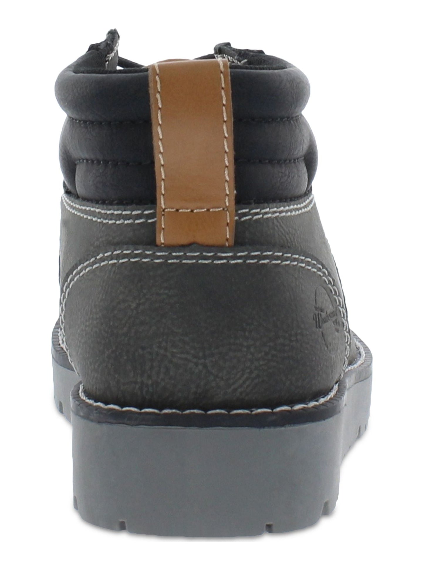 Botas Chukka de couro sintético vintage à prova de intempéries para homens, sapatos pretos, tamanho 10M
