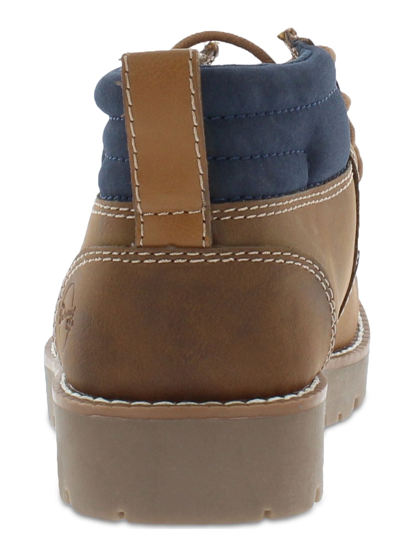 Botas Chukka de Couro Sintético Vintage à Prova de Intempéries para Homens, Sapatos Marrons