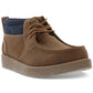 Botas Chukka de Couro Sintético Vintage à Prova de Intempéries para Homens, Sapatos Marrons