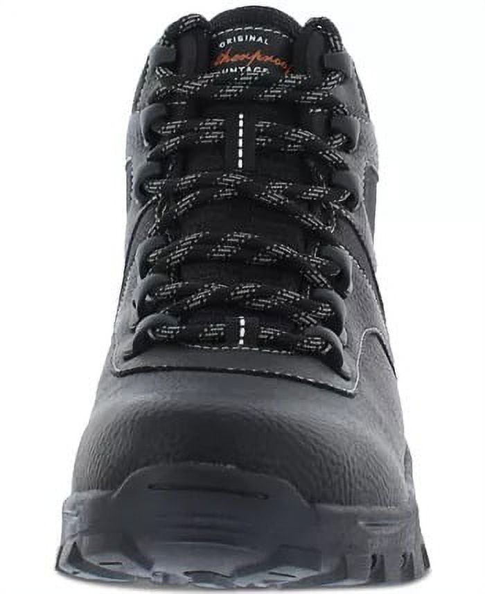 Botas de couro sintético vintage para caminhada masculinas à prova de intempéries, tamanho 12M