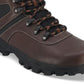 Botas de caminhada vintage masculinas de couro sintético à prova de intempéries, tamanho marrom 9M