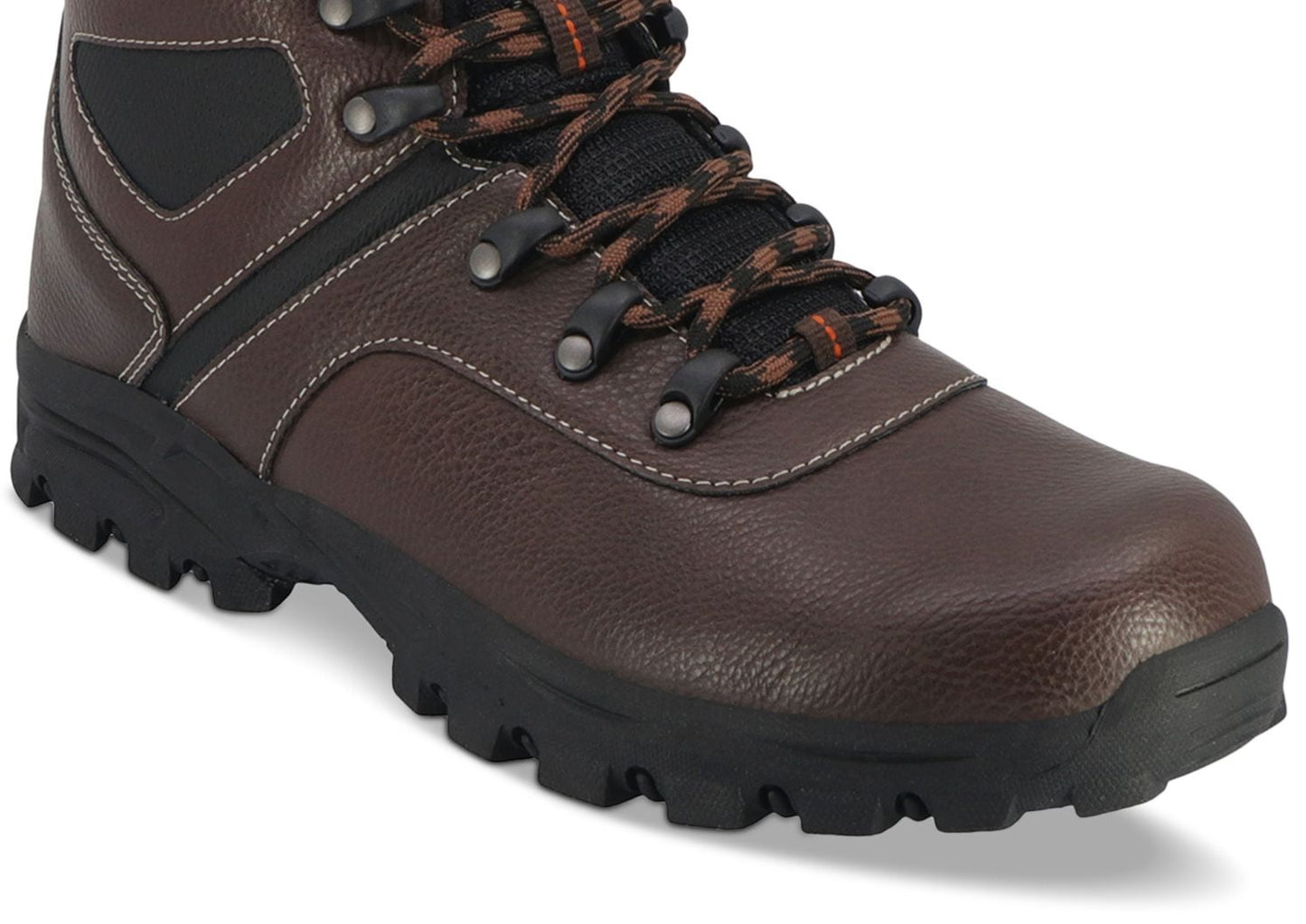Botas de caminhada vintage masculinas de couro sintético à prova de intempéries, tamanho marrom 9M