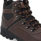 Botas de caminhada vintage masculinas de couro sintético à prova de intempéries, marrom, tamanho 11 M
