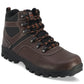 Botas de caminhada vintage masculinas de couro sintético à prova de intempéries, marrom, tamanho 11 M