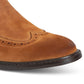 Kenneth Cole Reaction Masculino Perfurado Comfort Knock Wingtip Toe Salto Bloco Chelsea Marrom Tamanho 10,5 M