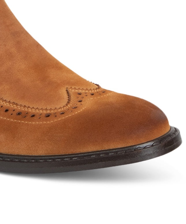 Kenneth Cole Reaction Masculino Perfurado Comfort Knock Wingtip Toe Salto Bloco Chelsea Marrom Tamanho 13 M