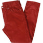 Calça jeans Levi's 512 Slim Tapered Fit Veludo cotelê masculina vermelha tamanho 32x32