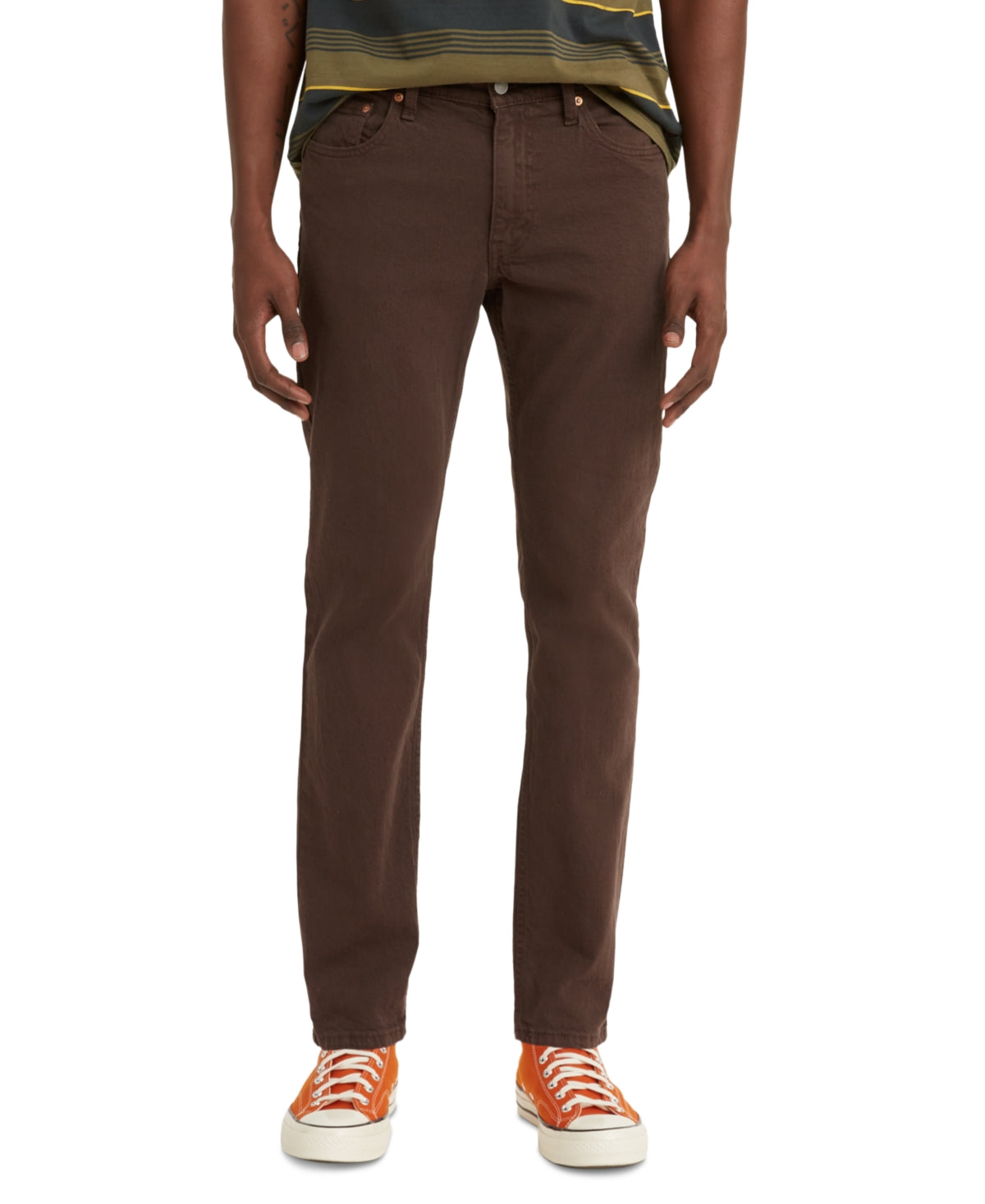 Calça jeans Levi's 511 Slim Fit Eco Ease masculina, marrom, tamanho 34
