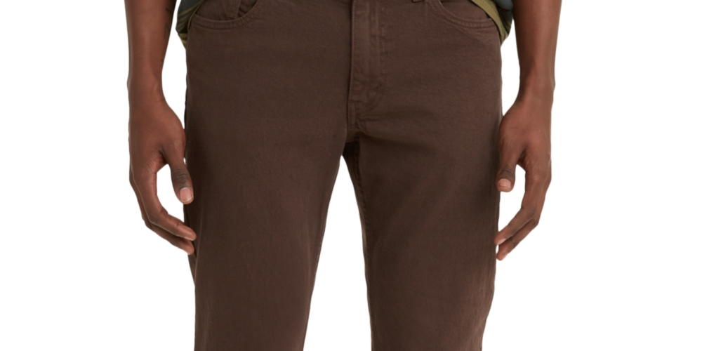Calça jeans Levi's 511 Slim Fit Eco Ease masculina, marrom, tamanho 34