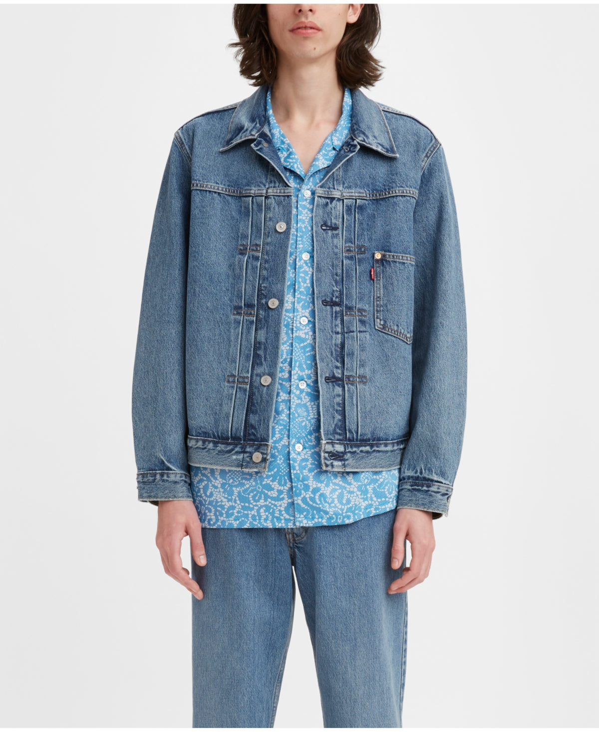 Jaqueta Trucker Jeans Relaxed Fit Tipo I Masculina Levi's Azul