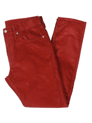 Calça jeans Levi's 512 Slim Tapered Fit Veludo cotelê masculina vermelha tamanho 36x30