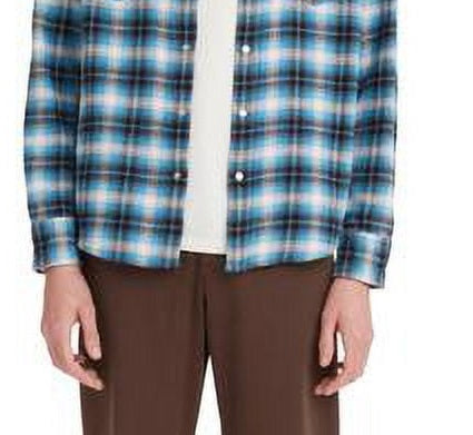 Camisa Western Levi's Classic Standard Fit Masculina Azul Tamanho X-G