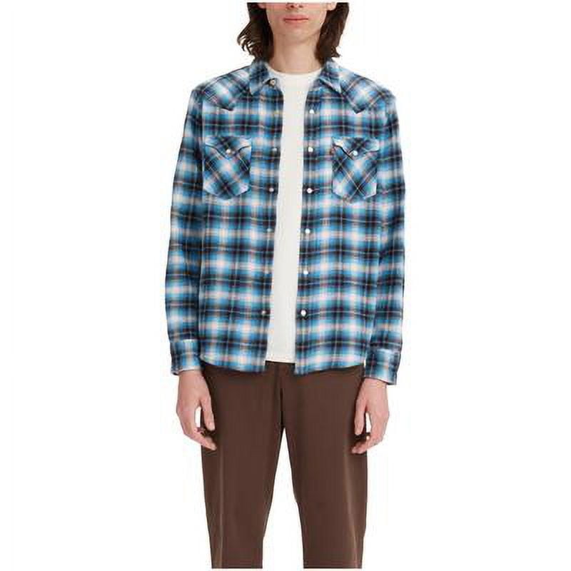 Camisa Western Levi's Classic Standard Fit Masculina Azul Tamanho X-G
