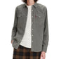 Camisa Levi's Masculina Standard Fit Western Veludo Cotelê Cinza Estanho Tamanho XX-G