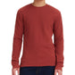 Camiseta térmica masculina Levi's Waffle Knit de manga comprida, vermelha, tamanho XX-G