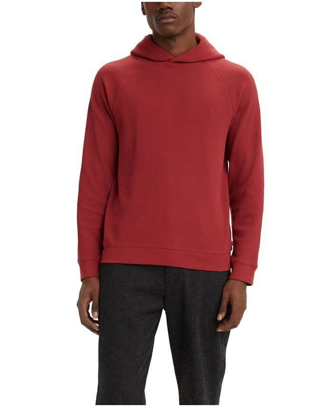 Camiseta térmica com capuz Levi's Seasonal Relaxed Fit masculina, vermelha, tamanho pequeno