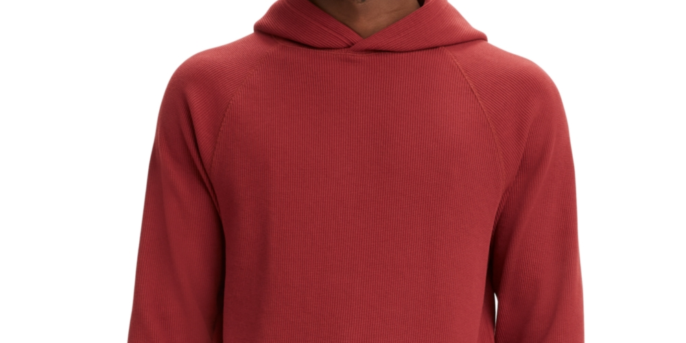 Camiseta térmica com capuz Levi's Seasonal Relaxed Fit masculina, vermelha, tamanho pequeno