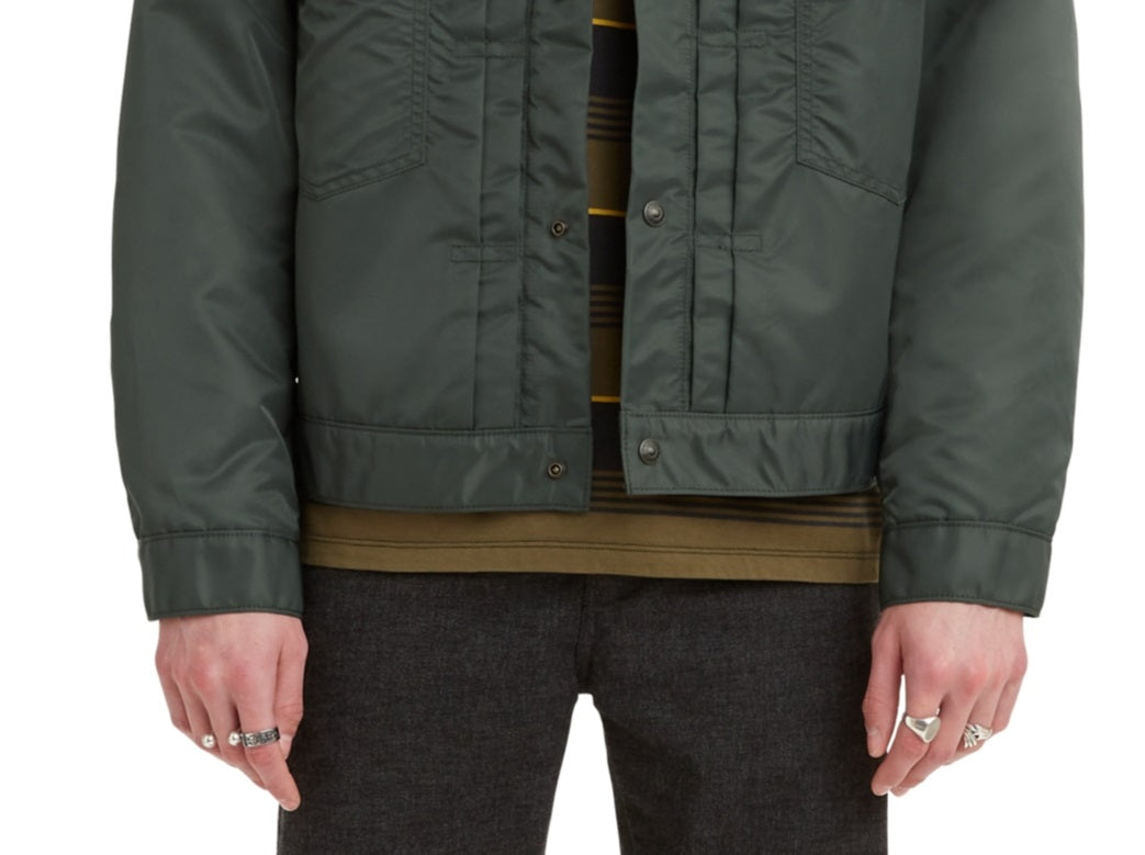 Jaqueta Trucker Levi's Masculina Tipo II Sherpa Forrada Relaxed Fit Cinza Tamanho X-G