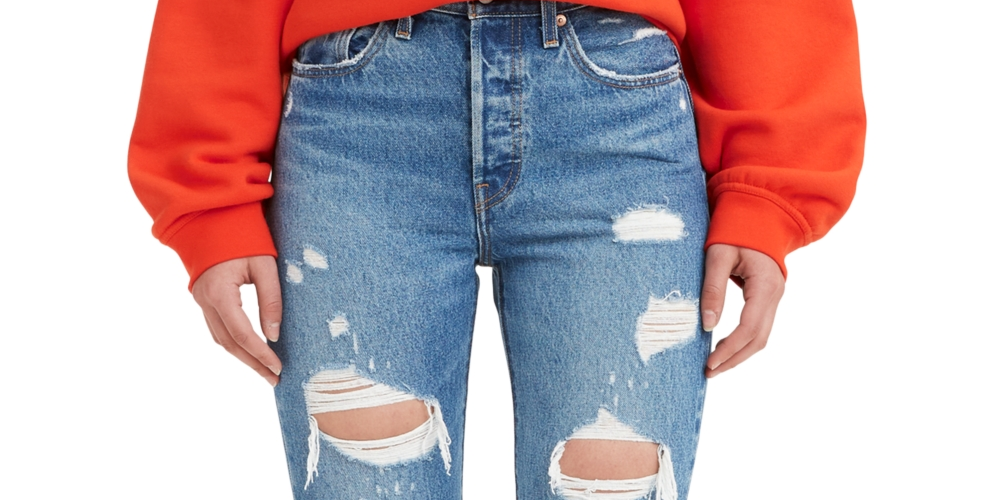 Calça jeans feminina Levi's cropped reta azul tamanho 30