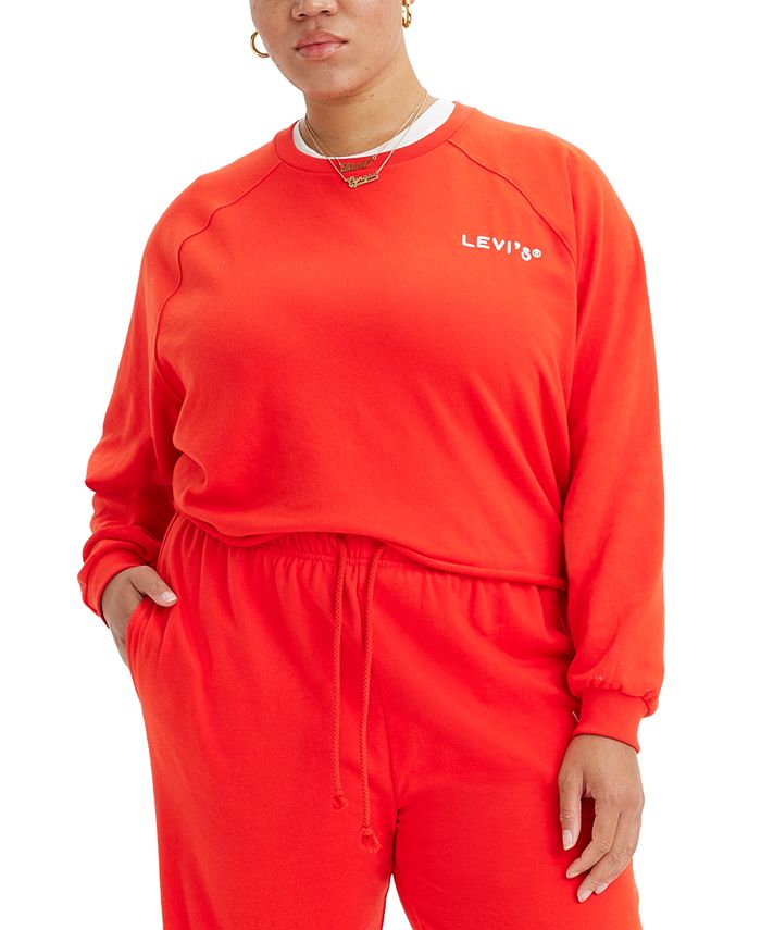 Moletom Levi's Feminino com Estampa Lavanderia Vermelho Tamanho 2X
