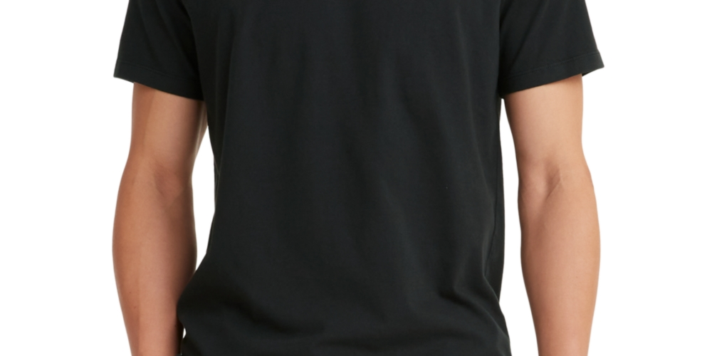 Camiseta Levi's Masculina Standard Fit com Logo Batwing, Preta, Tamanho Médio