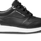 Tênis feminino Michael Kors Allie Stride Trainer com cadarço, preto, tamanho 7M