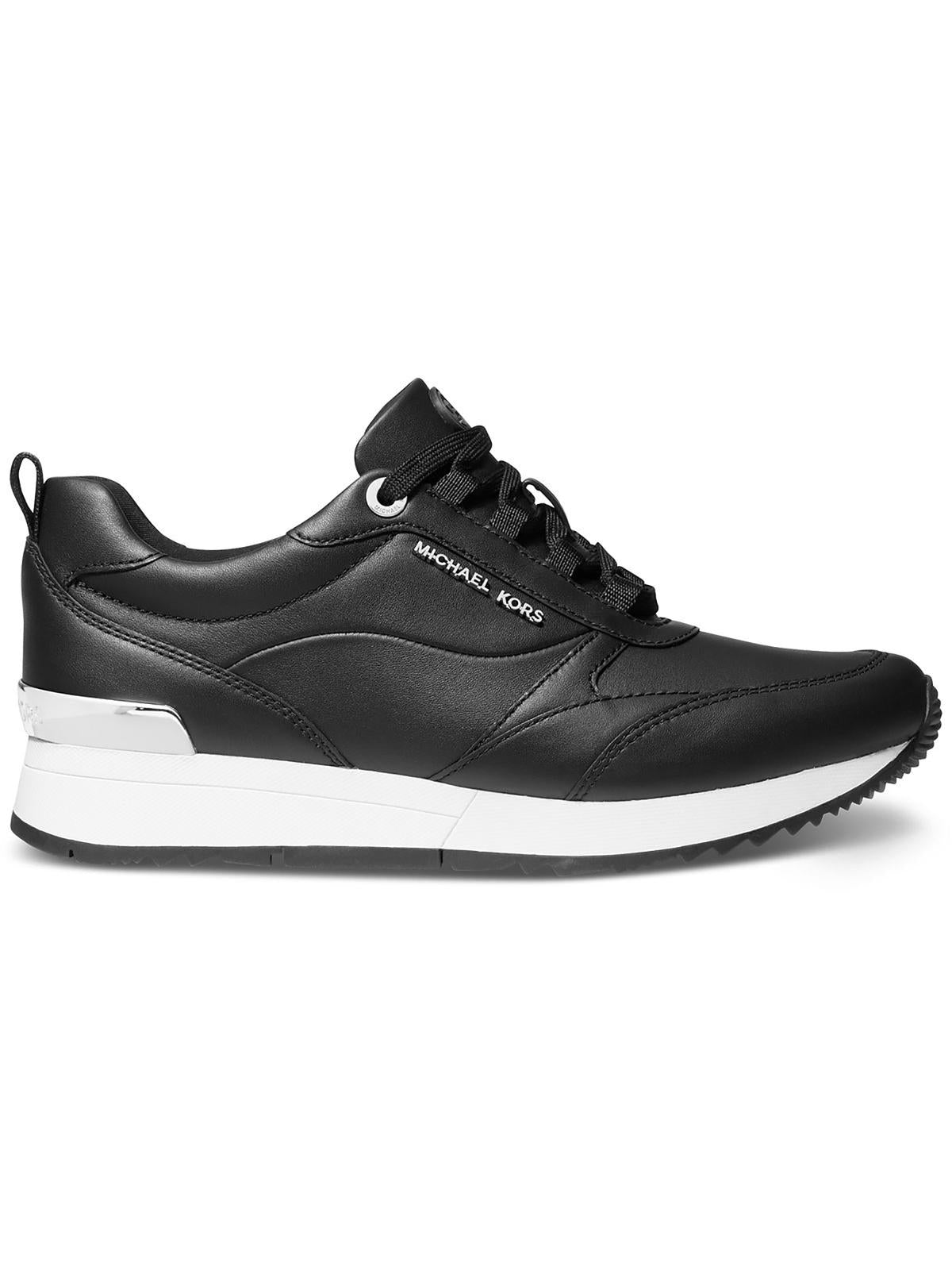 Tênis feminino Michael Kors Allie Stride Trainer com cadarço, preto, tamanho 7M