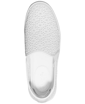 Tênis feminino Michael Kors Ophelia Slip-On, branco, tamanho 7,5