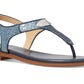 Sandália feminina Michael Kors com placa de logotipo, azul, tamanho 6,5