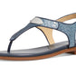 Sandália feminina Michael Kors com placa de logotipo, azul, tamanho 6,5