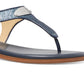 Sandália feminina Michael Kors com placa de logotipo, azul, tamanho 6,5