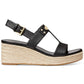 Sandálias femininas Michael Kors Wedge pretas tamanho 6,5