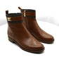 Botas femininas Michael Kors Padma Strap de salto baixo, marrom, tamanho 6,5