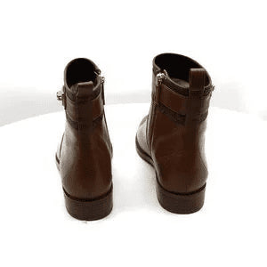 Botas femininas Michael Kors Padma Strap de salto baixo, marrom, tamanho 6,5