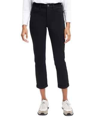 Calça jeans feminina slim fit boyfriend JEN7 preta tamanho 6