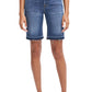 Bermuda jeans feminina 7 For All Mankind, cintura alta, tamanho 16, azul