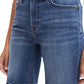 Bermuda jeans feminina 7 For All Mankind, cintura alta, tamanho 16, azul