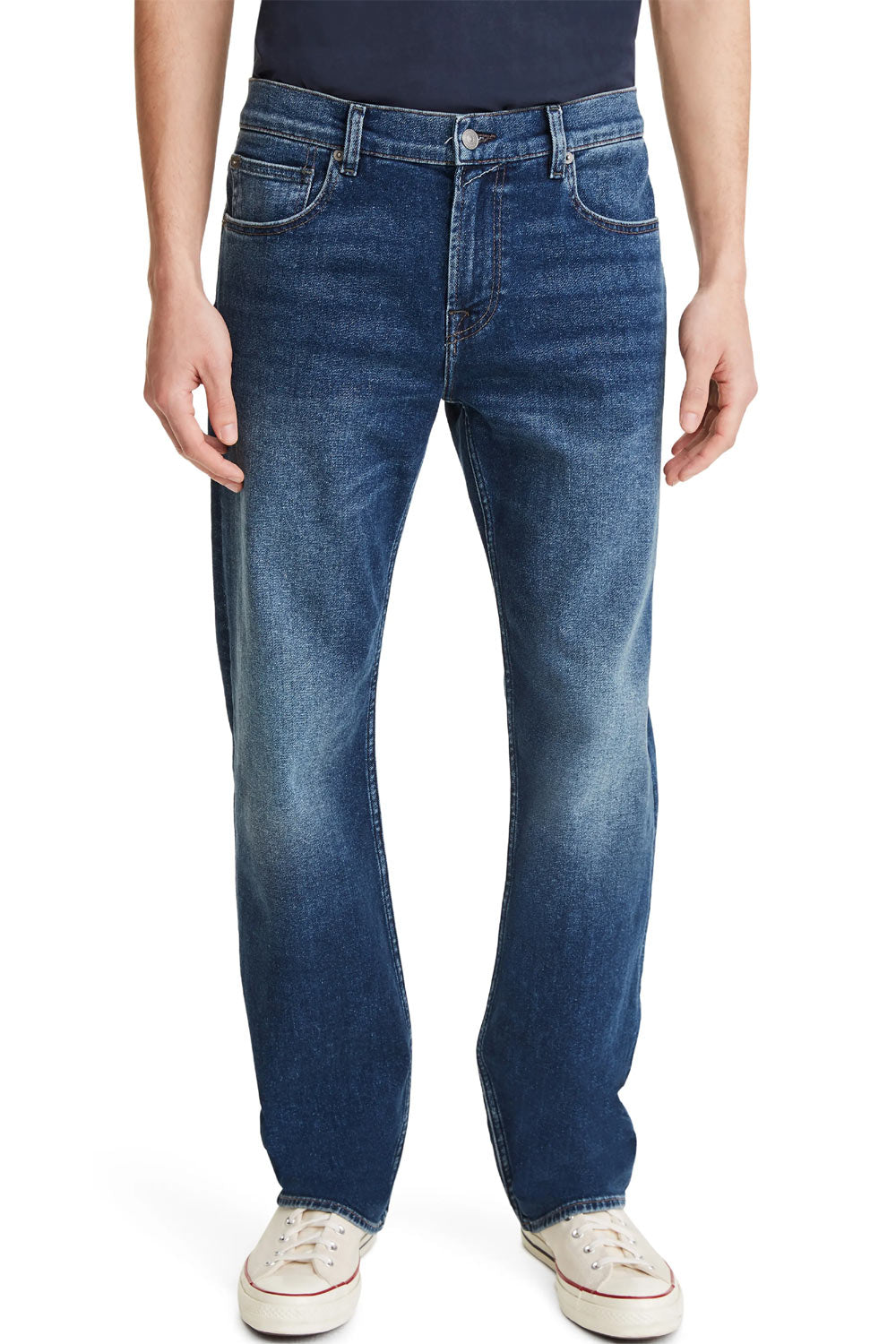 Calça jeans masculina Austyn Relaxed Fit da 7 For All Mankind, azul Twin Peaks, tamanho 34