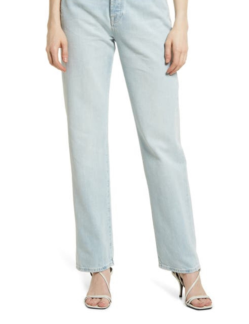 Calça jeans feminina JEN7 Easy Straight, azul, tamanho 27