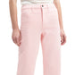 Calça jeans feminina cropped perna larga rosa tamanho 18 da 7 For All Mankind