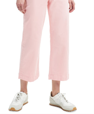 Calça jeans feminina cropped perna larga rosa tamanho 18 da 7 For All Mankind